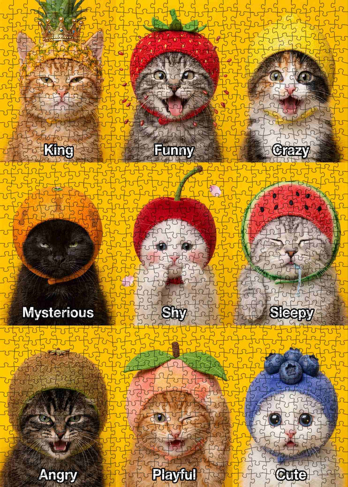 Funny Cat Personality Collection Jigsaw Puzzle
