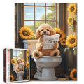 Funny Puppy Reading the News Jigsaw Puzzle