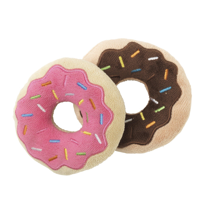 FuzzYard Dog Toy Donuts 2 Pack-Habitat Pet Supplies