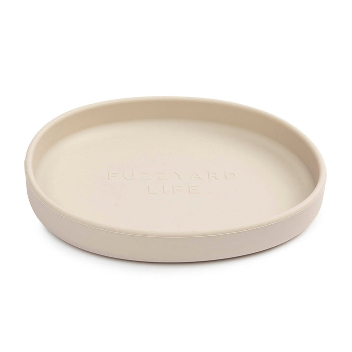FuzzYard Life Silicone Cat Dish Sandstone-Habitat Pet Supplies