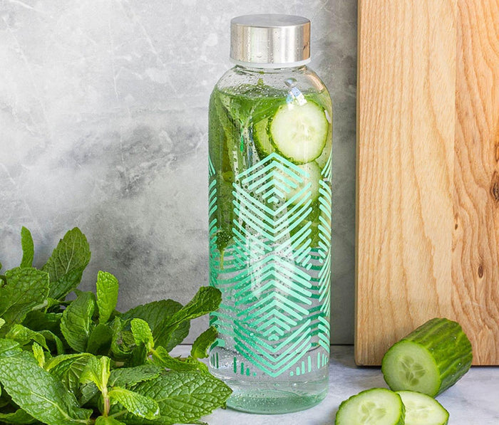 Sustain Mint Glass Water Bottle