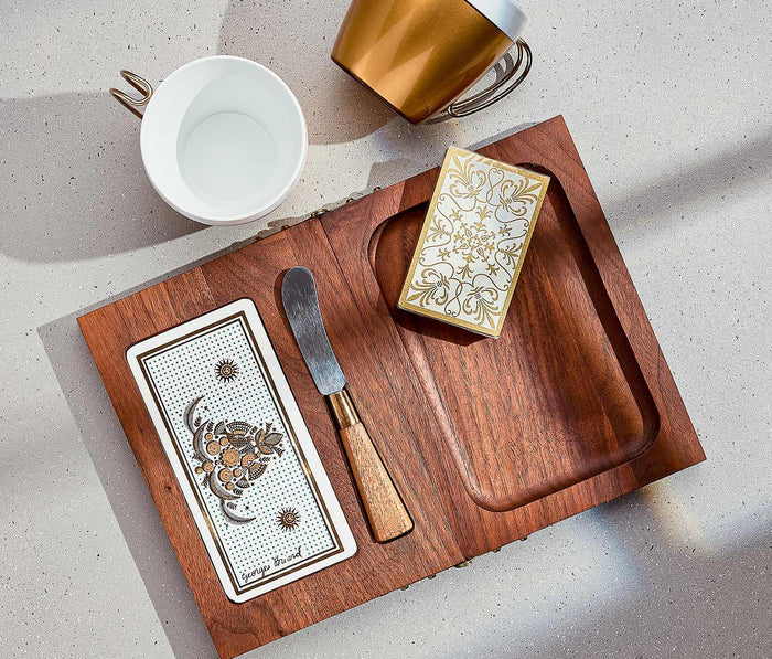 Vintage Georges Briard folding cheese board set - lollygag