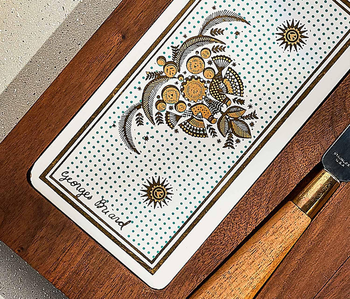 Vintage Georges Briard folding cheese board set - lollygag