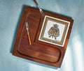 Georges Briard Peace Doves Wood & Tile Small Serving Board Set - lollygag