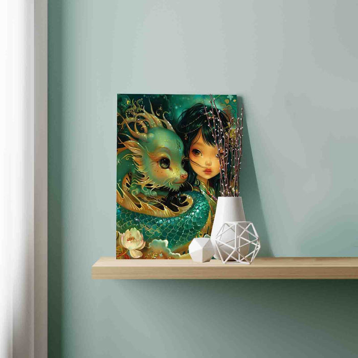 Girl and Dragon Spirit Paint by Numbers