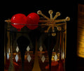 Gold Glitter Starburst Cocktail Pick in a rock glass cocktail - lollygag