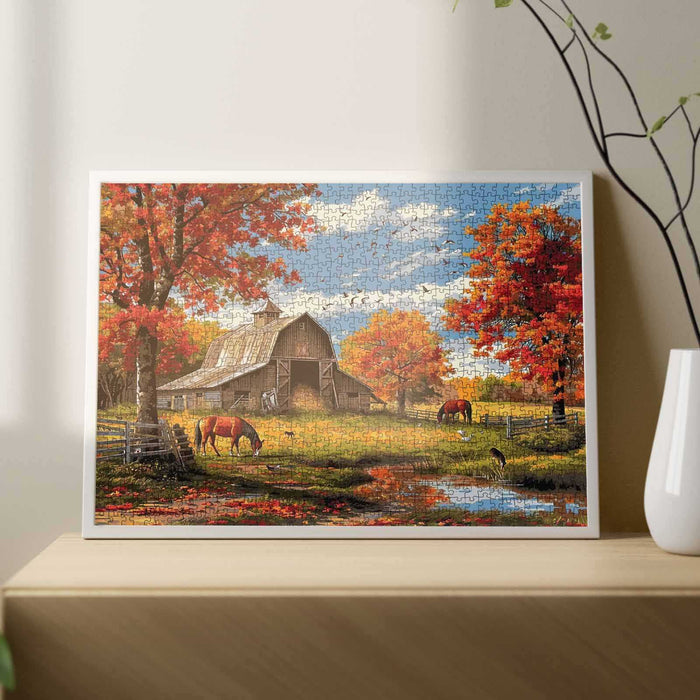 Golden Farm Retreat Jigsaw Puzzle