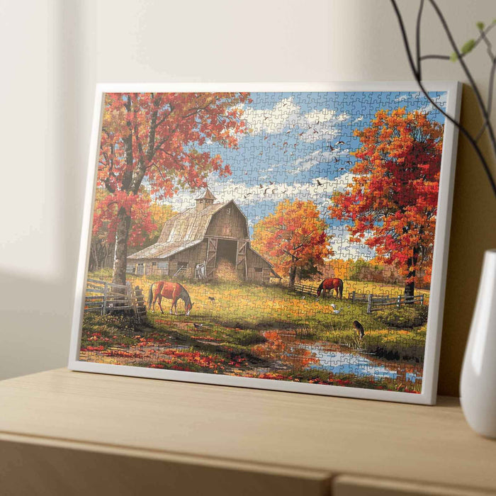 Golden Farm Retreat Jigsaw Puzzle