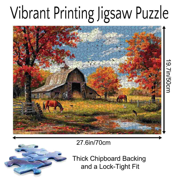Golden Farm Retreat Jigsaw Puzzle