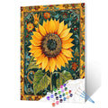 Golden Sunflower Bloom Paint by Numbers
