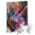 Graffiti Electric Guitar paint by numbers