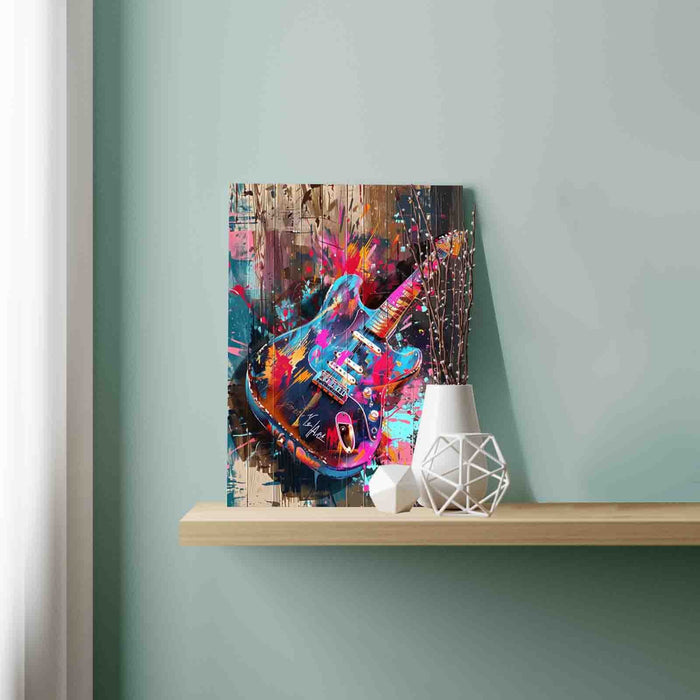 Graffiti Electric Guitar paint by numbers