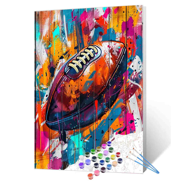 Graffiti Football Explosion paint by numbers