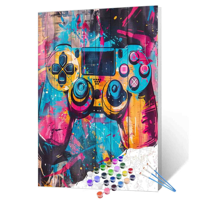 Graffiti Game Controller paint by numbers