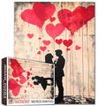 Graffiti Lovers Silhouette Jigsaw Puzzle