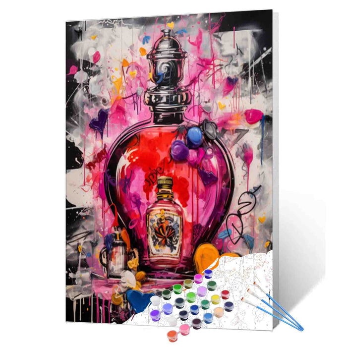 Graffiti Perfume Bottle paint by numbers