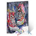 Graffiti Red Sneakers paint by numbers