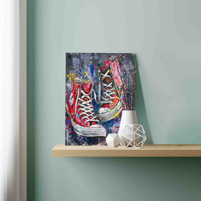 Graffiti Red Sneakers paint by numbers