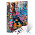 Graffiti Rock Guitar paint by numbers
