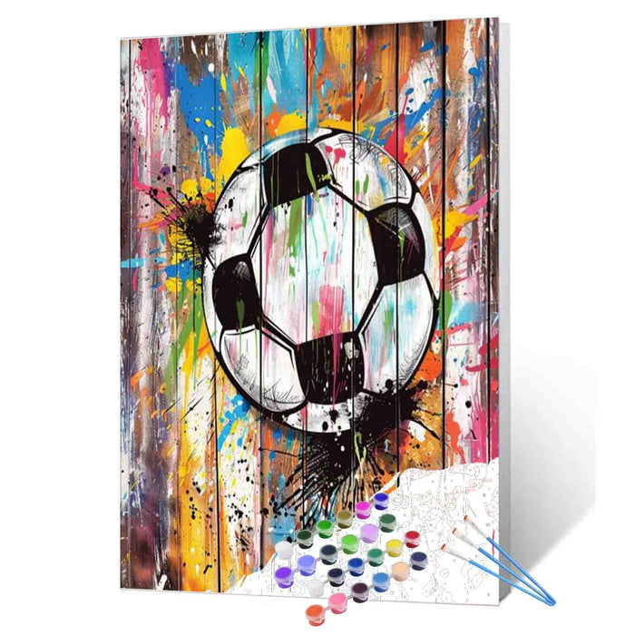 Graffiti Soccer Energy paint by numbers