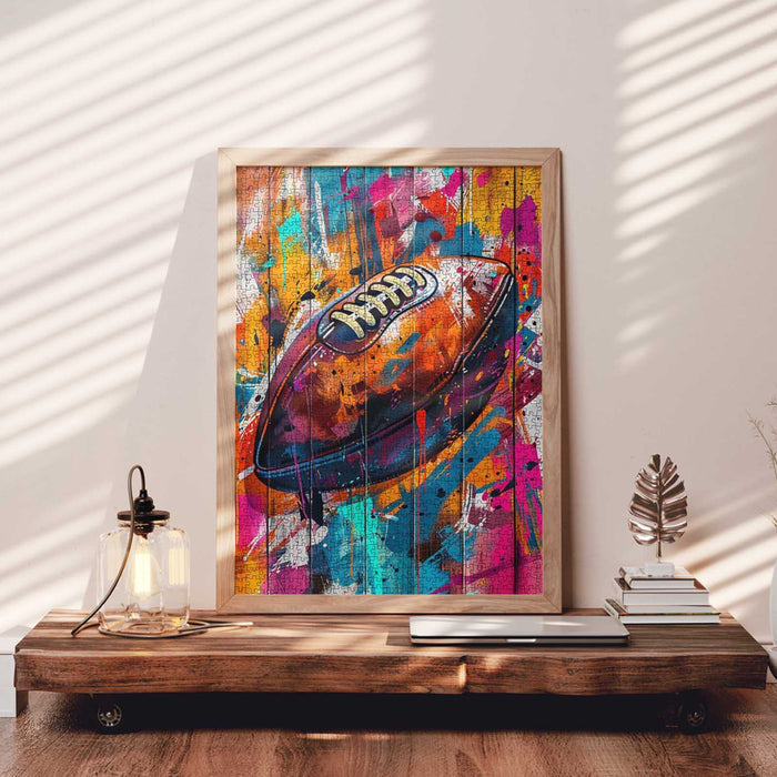 Graffiti Street Vibrant American Football Jigsaw Puzzles