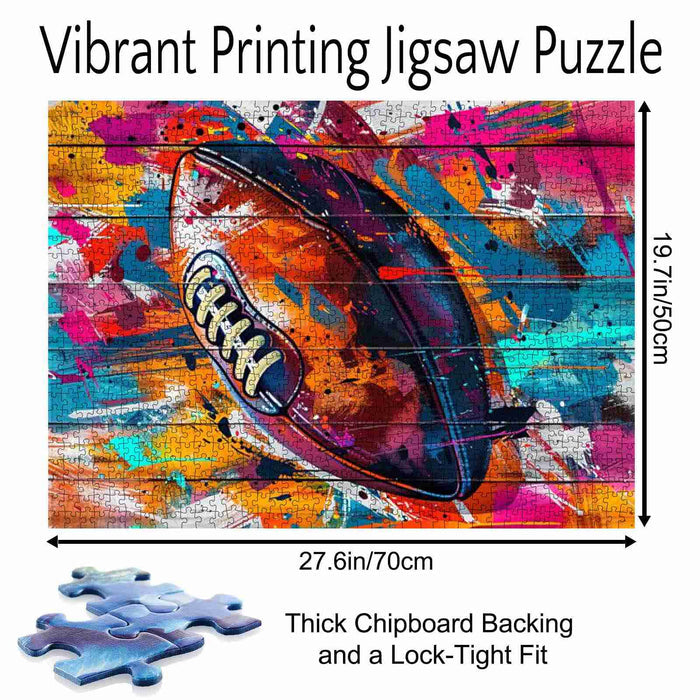Graffiti Street Vibrant American Football Jigsaw Puzzles