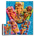 Grandmas Summer Pool Party Jigsaw Puzzle