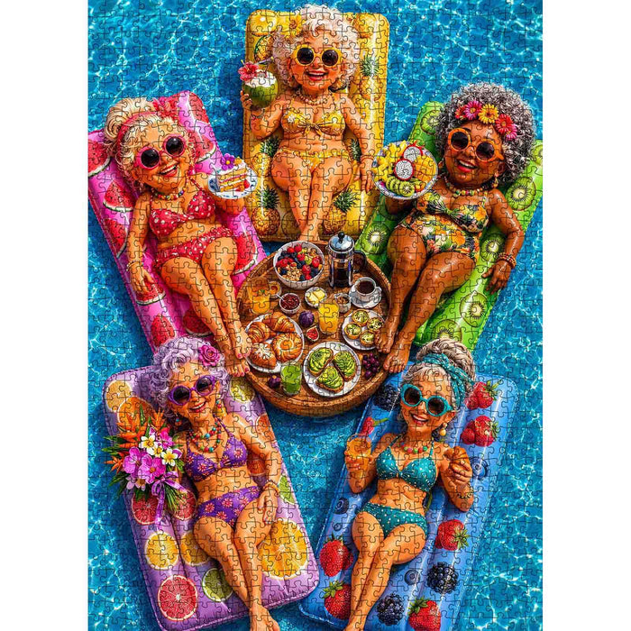 Grandmas Summer Pool Party Jigsaw Puzzle
