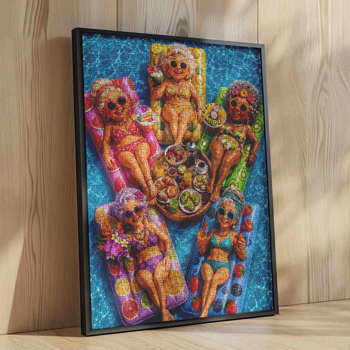 Grandmas Summer Pool Party Jigsaw Puzzle
