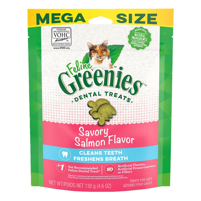Greenies Cat Dental Treats Savory Salmon 130g-Habitat Pet Supplies