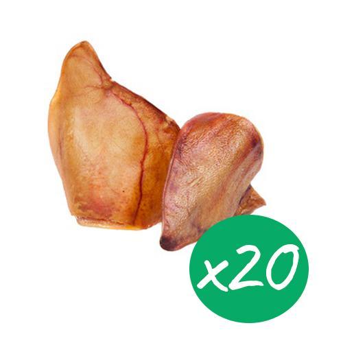 Habitat Naturals Pigs Ears Dog Treat 20 Pack-Habitat Pet Supplies