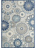 Hampton Floral Indoor/Outdoor Blue Rug