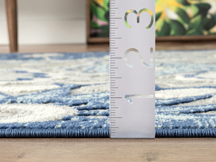 Hampton Floral Indoor/Outdoor Blue Rug