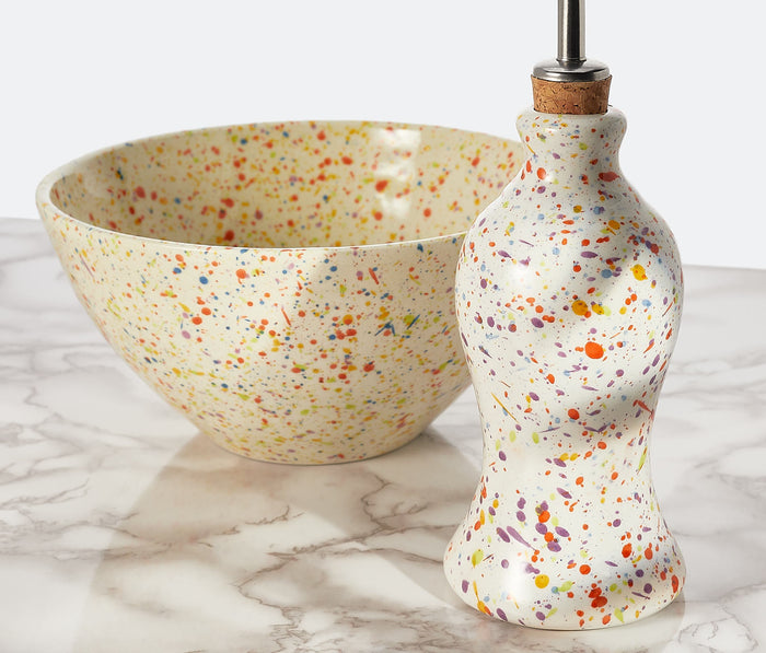 Handmade Ceramic  Confetti Serving Bowl and cruet - lollygag