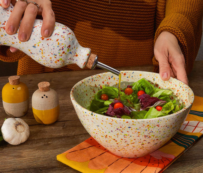Handmade Ceramic Confetti Cruet and bowl set - lollygag