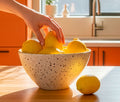 Handmade Cinnamon Yellow Spackle Large Ceramic Serving Bowl - Lollygag