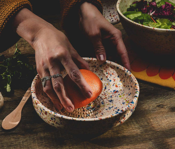 Handmade Tierra Cocida Ceramic Carnival Grate Bowl - lollygag