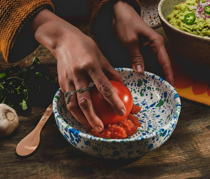Handmade Coral Reef Large Ceramic Grater Plate/Bowl Set - Lollygag.co