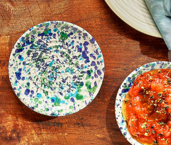 coral small grate tomato toast plate - lollygag