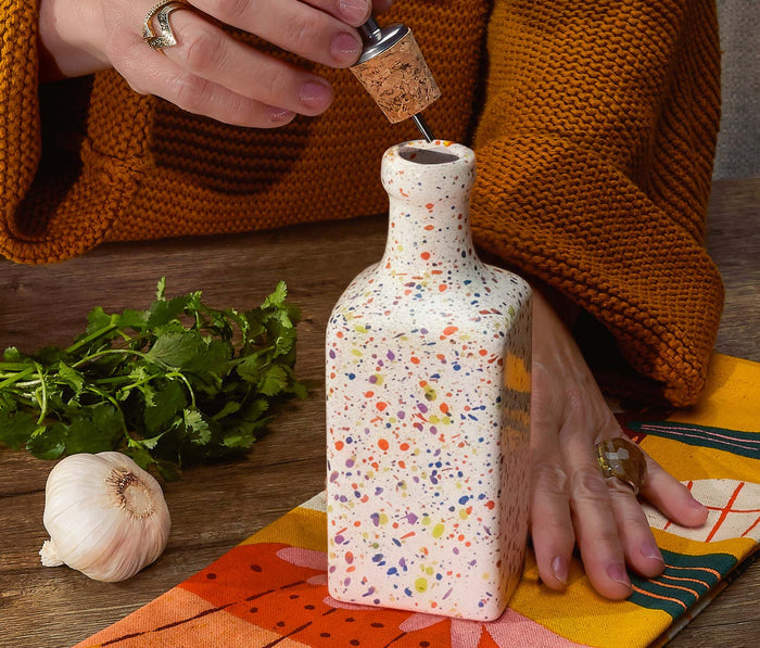 🔥 Handmade Ceramic Confetti Oil Cruet - Lollygag.co