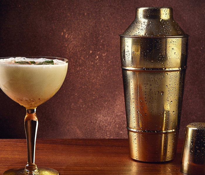 Antique Gold Cocktail Shaker