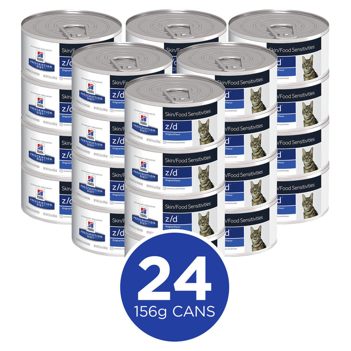 Hills Prescription Diet Cat z/d Food Sensitivities with Hydrolyzed Chicken Flavour Wet Food 156g x 24