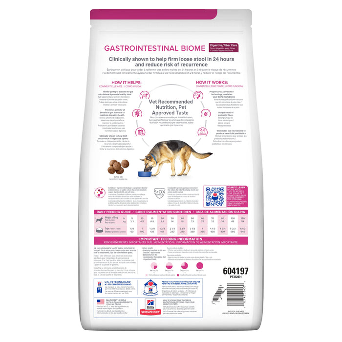 Hills Prescription Diet Dog Gastrointestinal Biome Digestive/Fibre Care Dry Food 3.6kg
