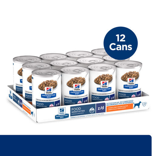 Hills Prescription Diet Dog z/d Skin/Food Sensitivities Original Wet Food 370g x 12