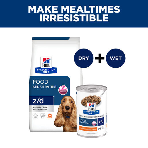 Hills Prescription Diet Dog z/d Skin/Food Sensitivities Original Wet Food 370g x 12