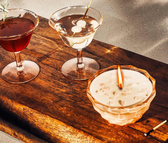 Hollywood Rose Cocktail and Candle Trio: Mangosteen Bubble - Lollygag.co
