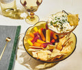 Honey Gold Tulip Serving Bowl and dip
