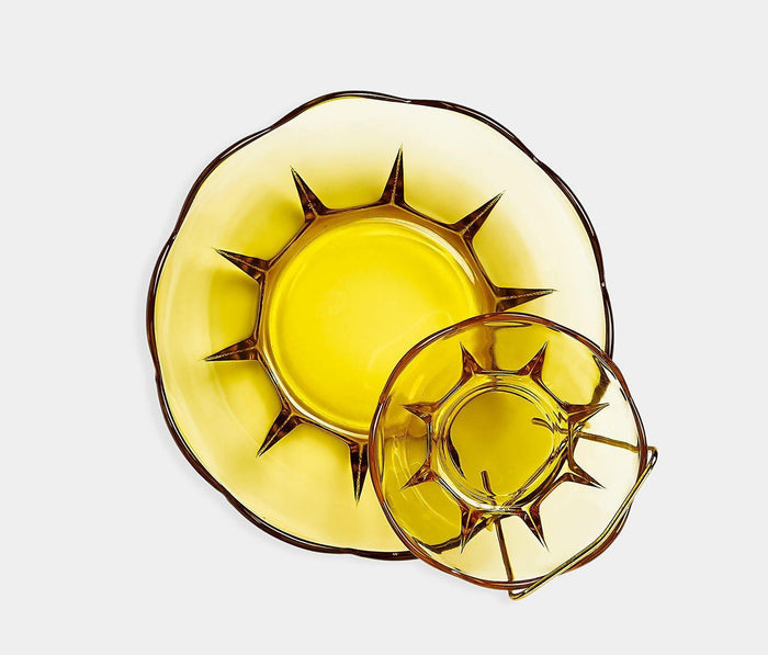 Honey Gold Tulip Serving Bowl and dip