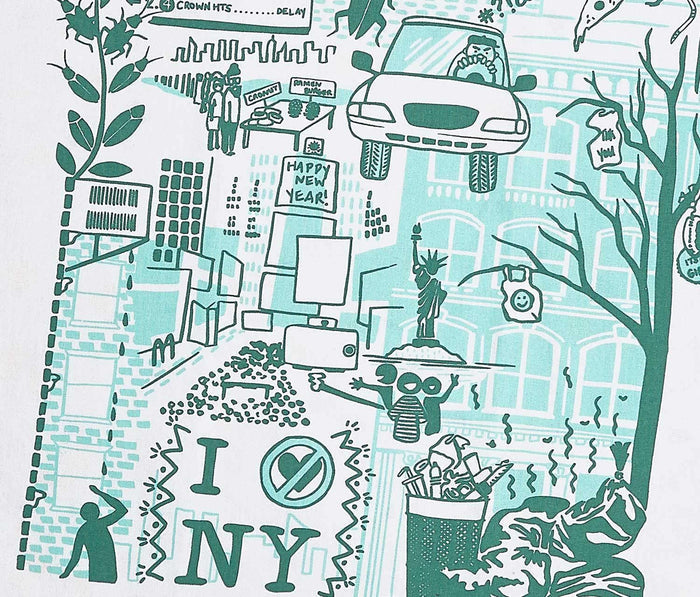 New York Cityscape Patterned Kitchen Tea Towels