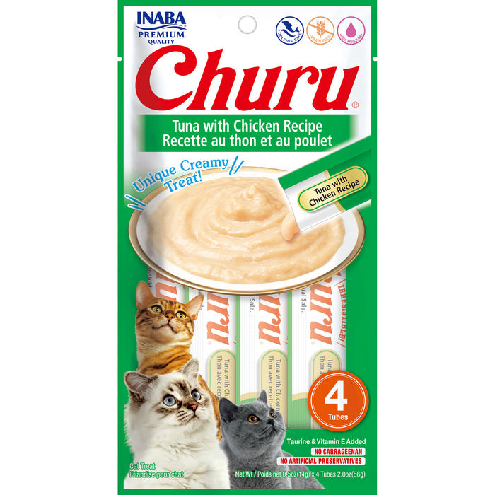 Inaba Churu Puree Tuna with Chicken Cat Treats 56g x 6